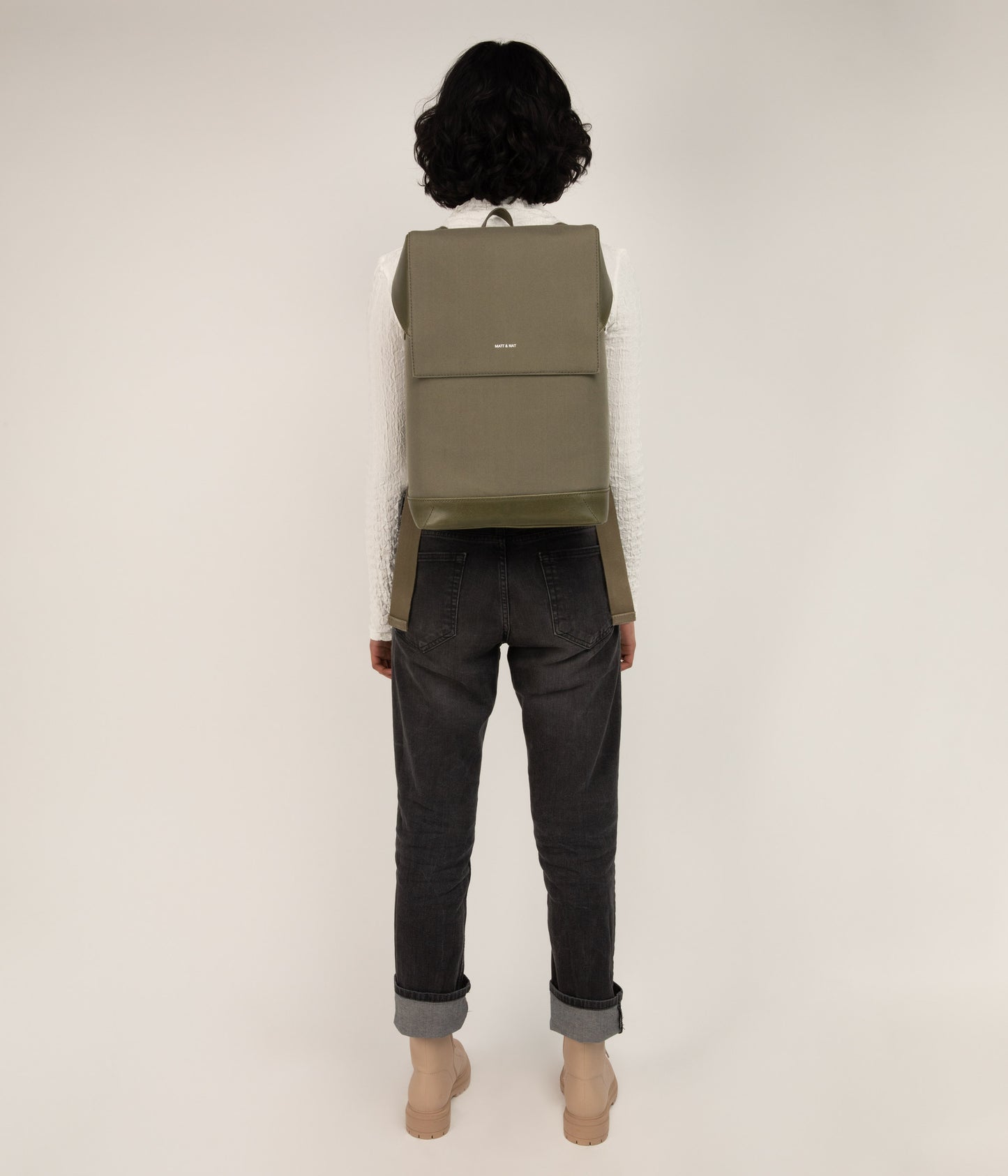 HOXTON Vegan Backpack - Canvas | Color: Green - variant::olive
