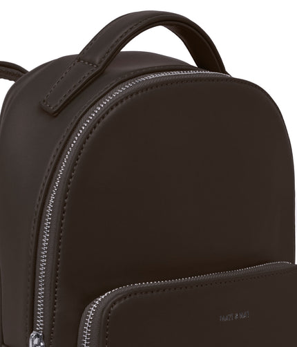 CAROSM Small Vegan Backpack - Sol | Color: Brown - variant::espresso