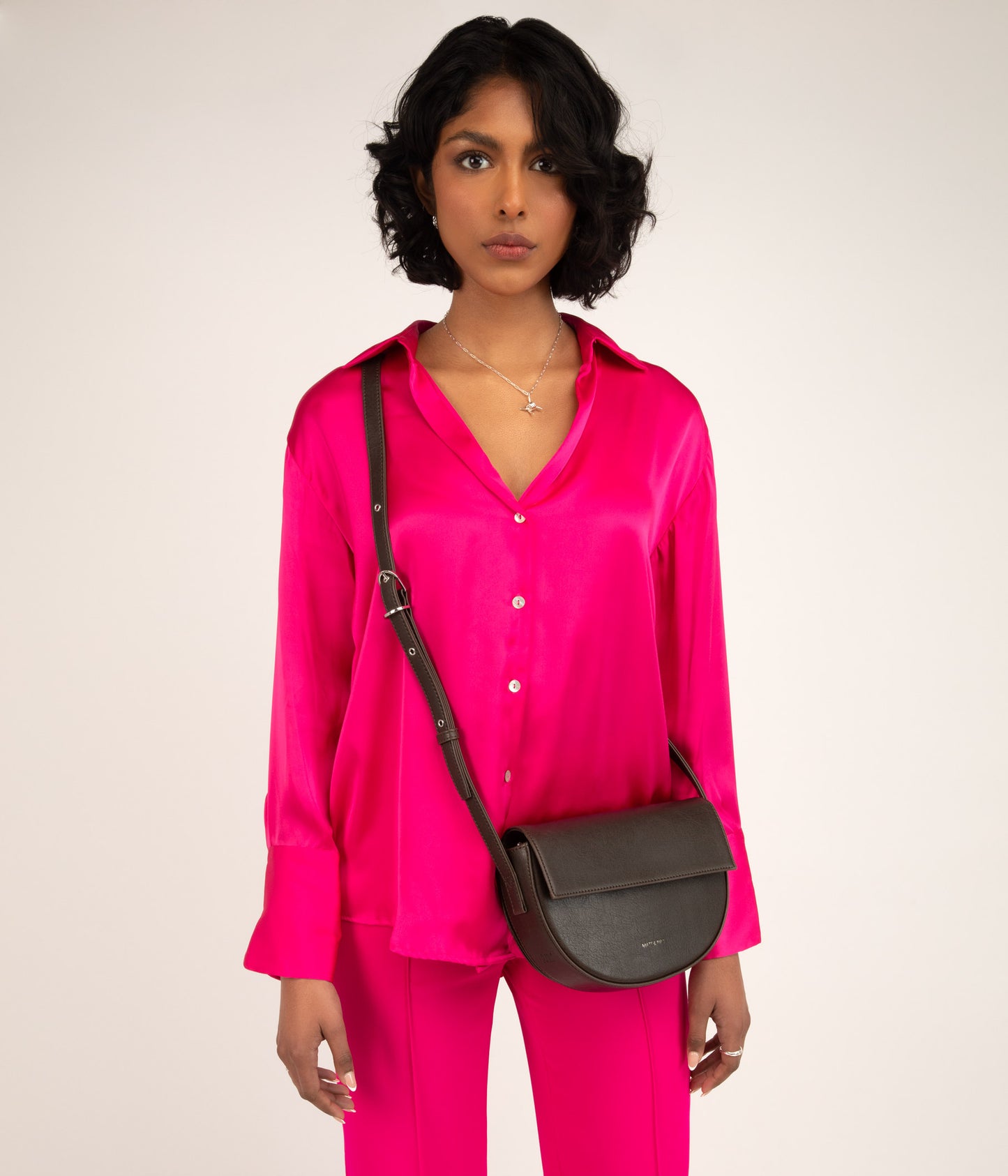 RITH Vegan Saddle Bag - Vintage | Color: Pink - variant::wisteria