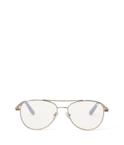 KIKKO-3 Recycled Aviator Reading Glasses | Color: Grey - variant::silver