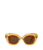 RAKEL-2 Recycled Cat-Eye Sunglasses | Color: Yellow, Brown - variant::mustard