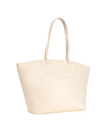 ALLIE Large Vegan Tote Bag - Arbor | Color: White, Beige - variant::macadamia