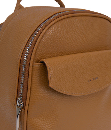 HARLEM Small Vegan Backpack - Purity | Color: Tan, Brown - variant::amber