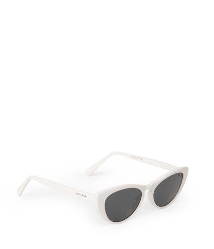 AMARA-2 Cat-Eye Recycled Sunglasses | Color: White - variant::white