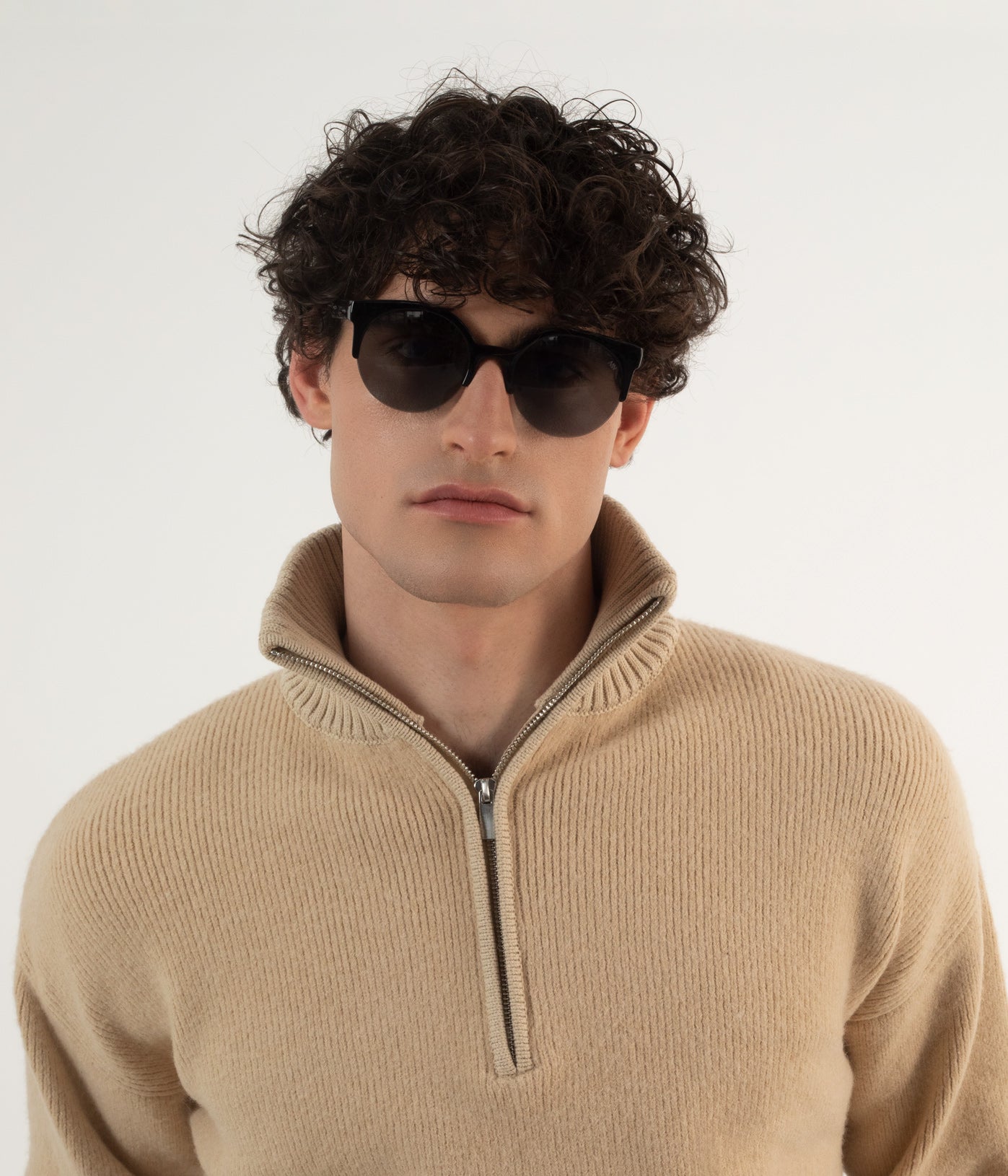 OVERT-2 Recycled Clubmaster Sunglasses | Color: Black - variant::black