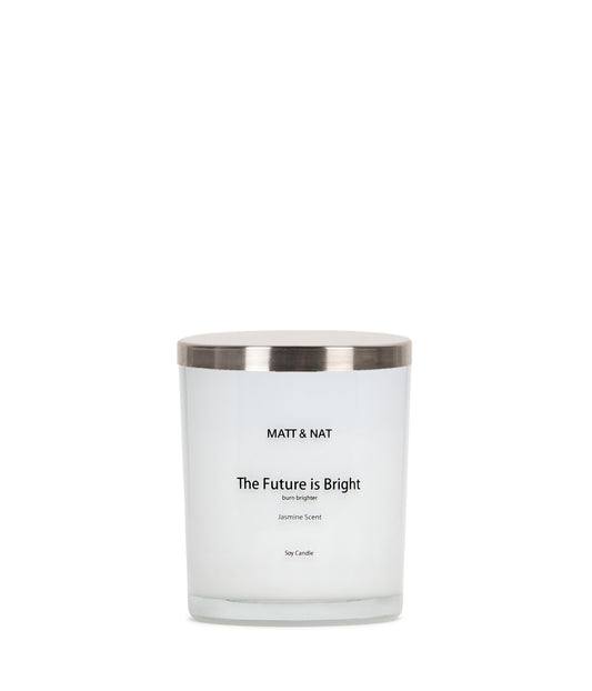 The Future Is Bright Candle | Color: White - variant::white