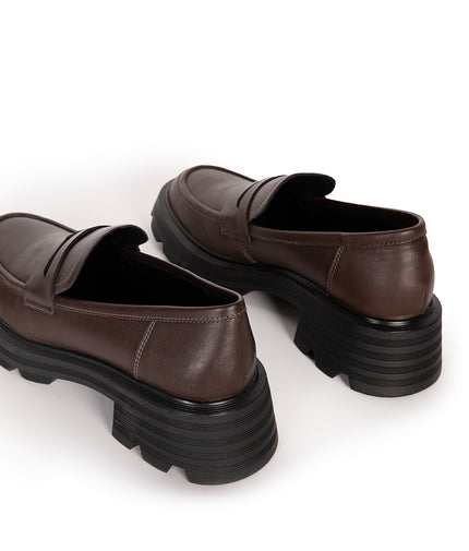 DIDO Women's Vegan Loafer| Color: Brown - variant::brown