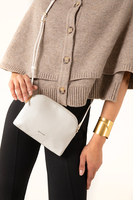 KRISTY Slim Vegan Crossbody Bag - Forum | Color: White - variant::cloud