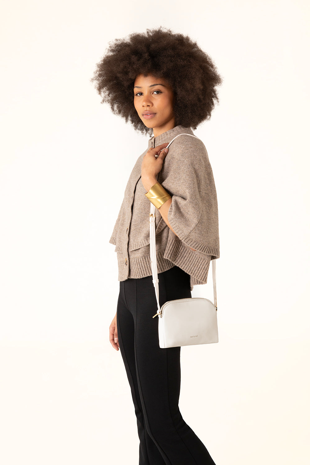 KRISTY Slim Vegan Crossbody Bag - Forum | Color: Grey - variant::dolphin