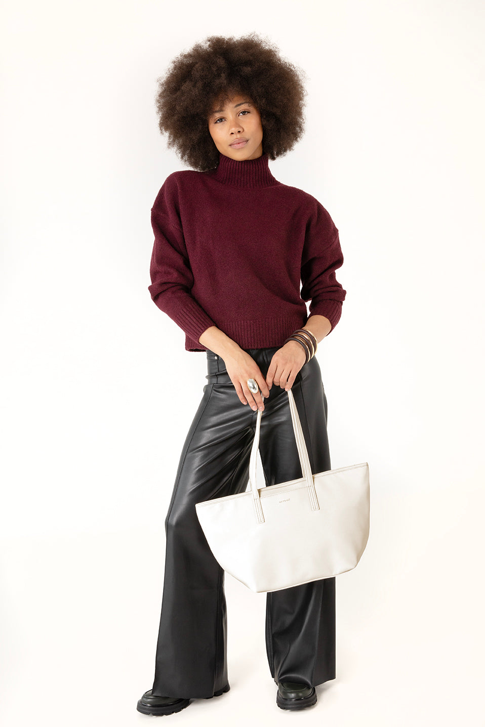 Marisa Vegan Tote Bag - Forum | Color: Black - variant::black
