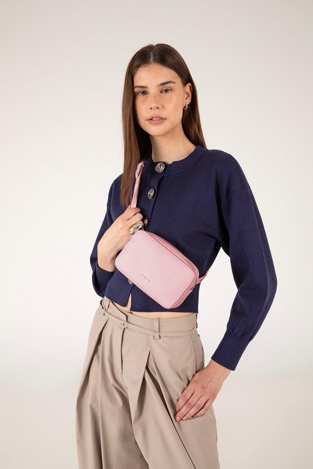 LARRA Vegan Belt Bag – Grain | Color: Quartz - variant::quartz