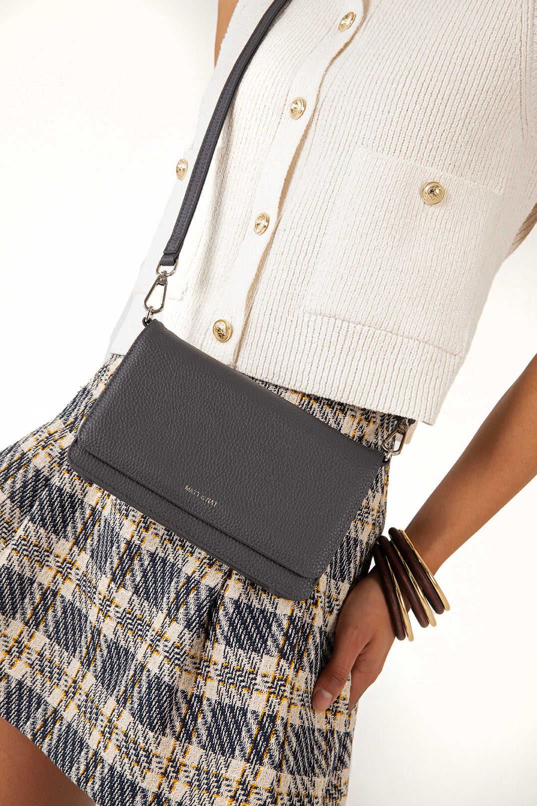 BEE Vegan Crossbody Bag - Grain | Color: Avocado - variant::avocado