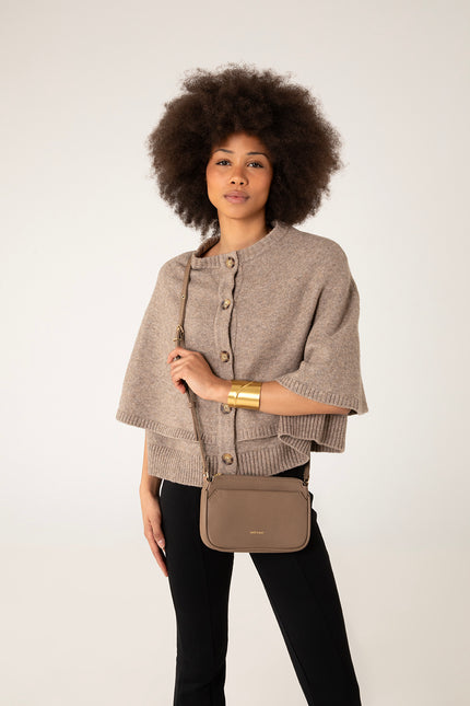 IVY Vegan Crossbody Bag - Grain | Color: Coal - variant::coal