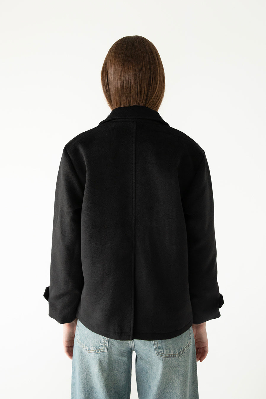 RIA Women's Vegan Wool Coat | Color: Black - variant::black
