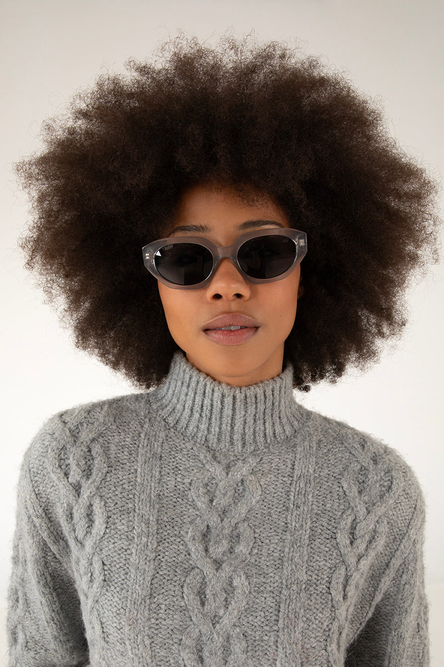 LACI Cat-Eye Recycled Sunglasses | Color: Blue - variant::blue