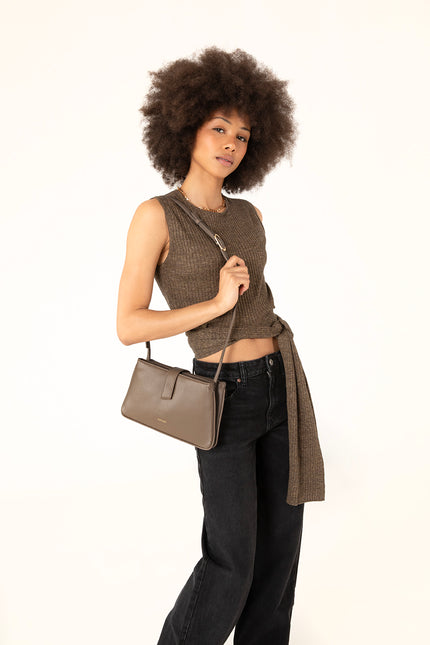 ADELINE Vegan Crossbody Bag - Theme | Color: Sepia - variant::sepia