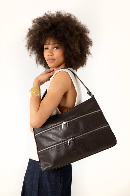 MALENE Vegan Shoulder Bag – Theme | Color: Sepia - variant::sepia