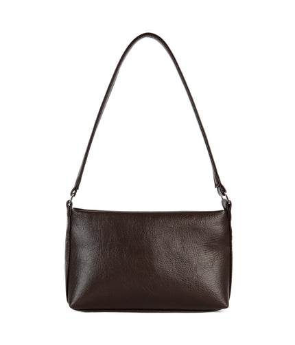 MALENESM Small Vegan Shoulder Bag – Theme | Color: Coffee - variant::coffee
