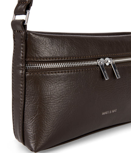 MALENESM Small Vegan Shoulder Bag – Theme | Color: Coffee - variant::coffee