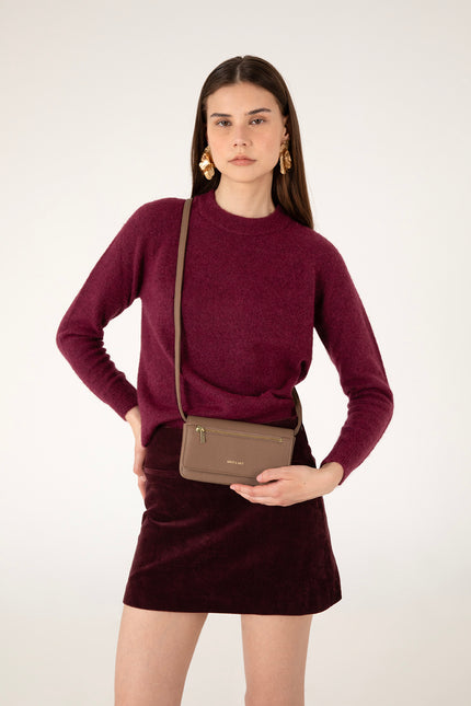 ERIN Vegan Crossbody Bag - Grain | Color: Coal - variant::coal
