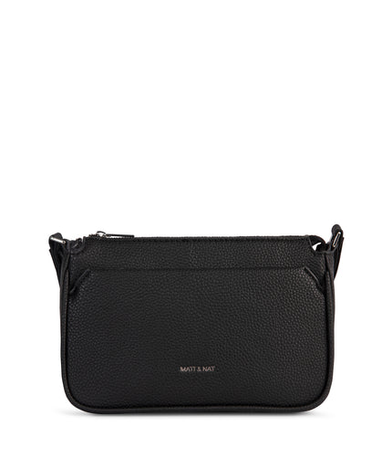 IVY Vegan Crossbody Bag - Grain | Color: Black - variant::black
