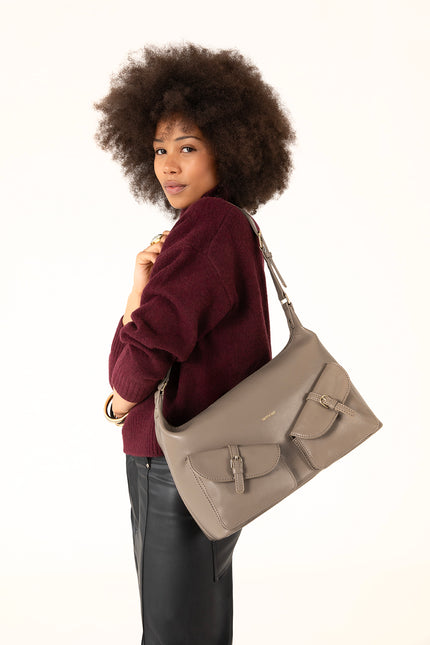 MALDA Vegan Shoulder Bag – Theme | Color: Sepia - variant::sepia