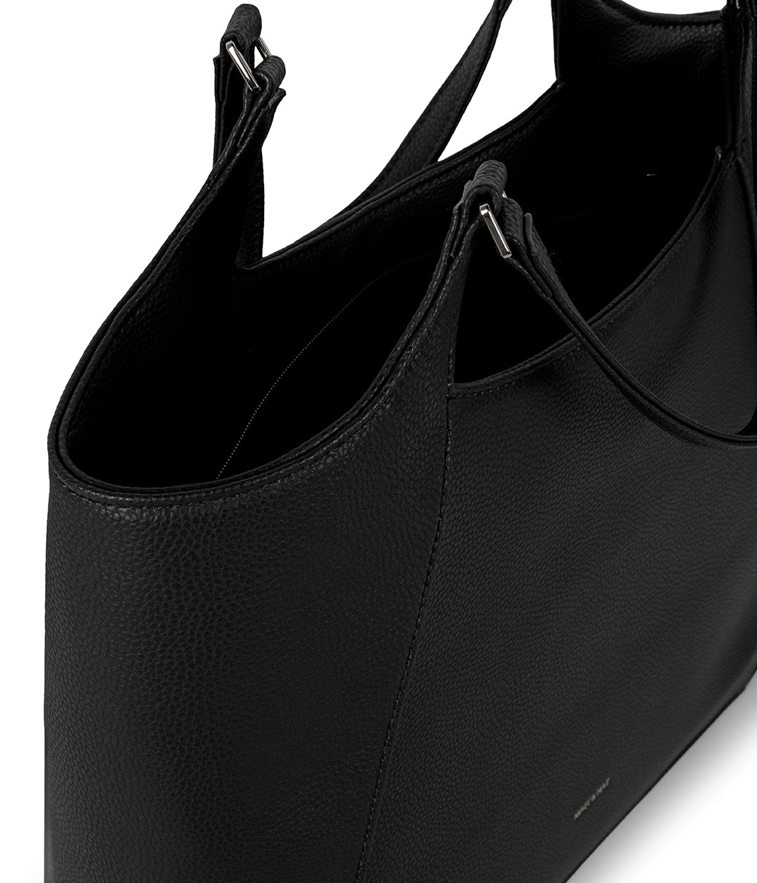 CHARLOT Vegan Tote Bag - Grain | Color: Black - variant::black