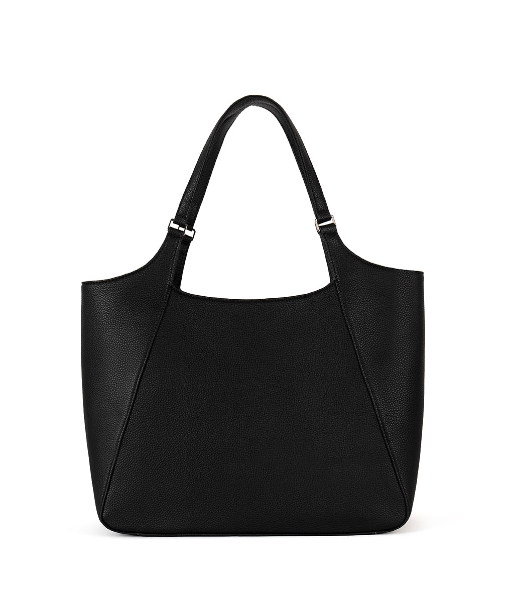 CHARLOT Vegan Tote Bag - Grain | Color: Black - variant::black