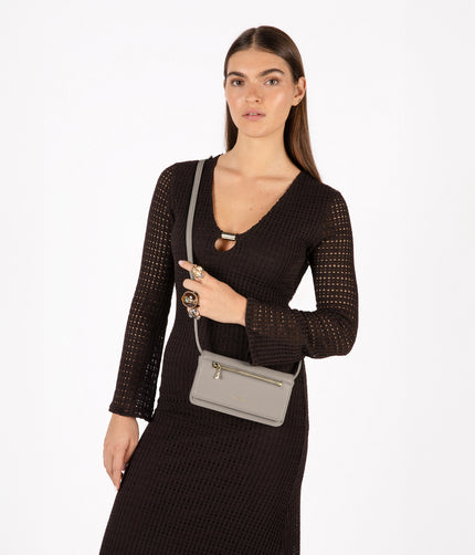 ERIN Vegan Crossbody Bag - Grain | Color: Black - variant::black