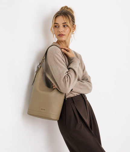 JESA Vegan Hobo Bag - Grain | Color: Rosemary - variant::rosemary