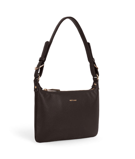 JINA Vegan Shoulder Bag - Grain | Color: Fudge - variant::fudge