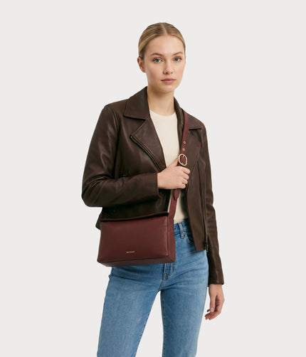 KERI Vegan Crossbody Bag – Grain | Color: Black - variant::black