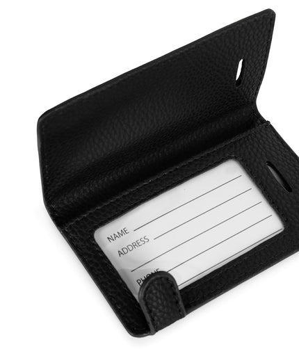 MAP Vegan Luggage Tag - Grain | Color: Black - variant::black