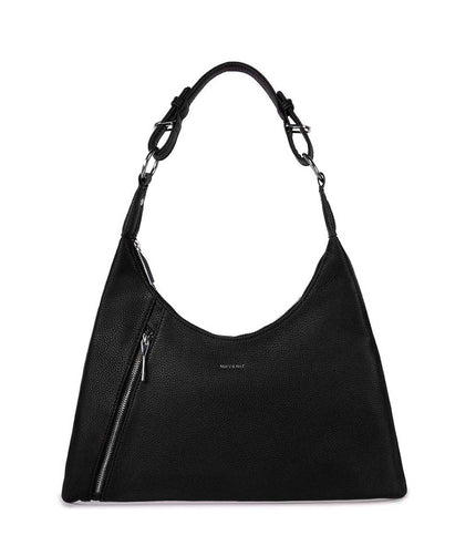 MORGAN Vegan Hobo Bag – Grain | Color: Black - variant::black