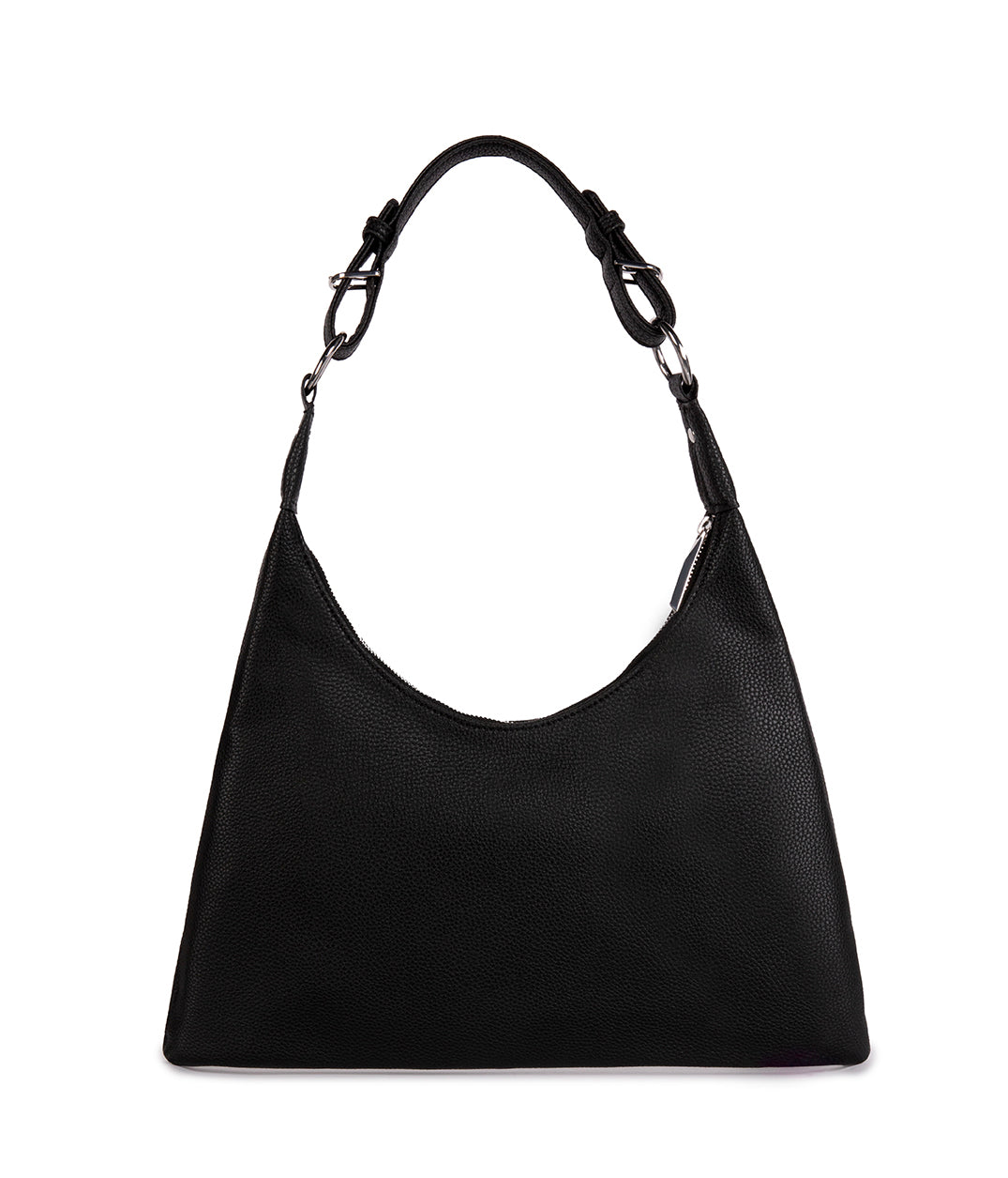 MORGAN Vegan Hobo Bag – Grain | Color: Black - variant::black