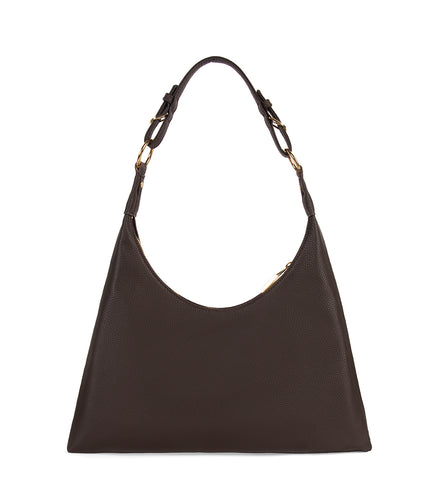 MORGAN Vegan Hobo Bag – Grain | Color: Fudge - variant::fudge