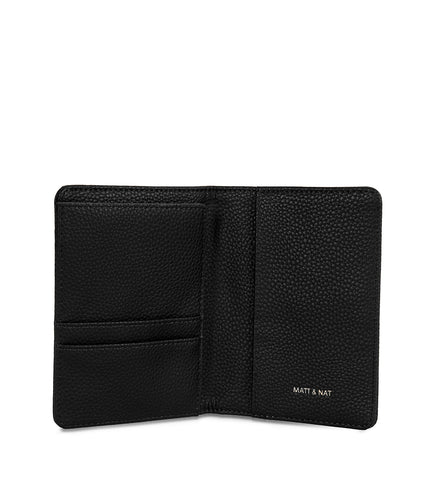 ROW Vegan Passport Holder - Grain | Color: Black - variant::black
