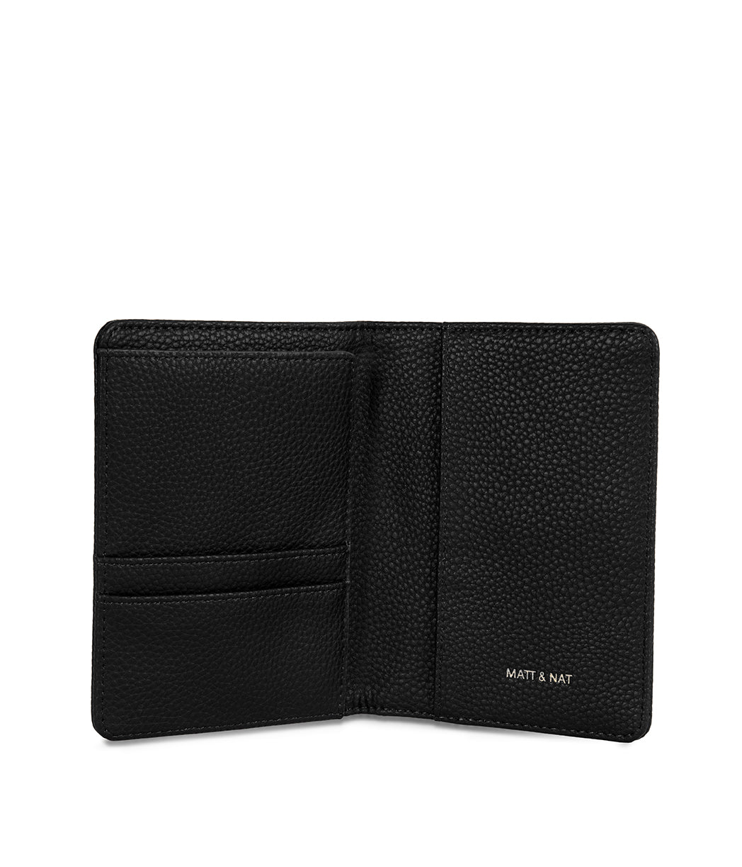 ROW Vegan Passport Holder - Grain | Color: Black - variant::black