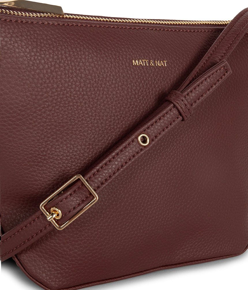 SAM Vegan Crossbody Bag - Grain | Color: Cherry - variant::cherry