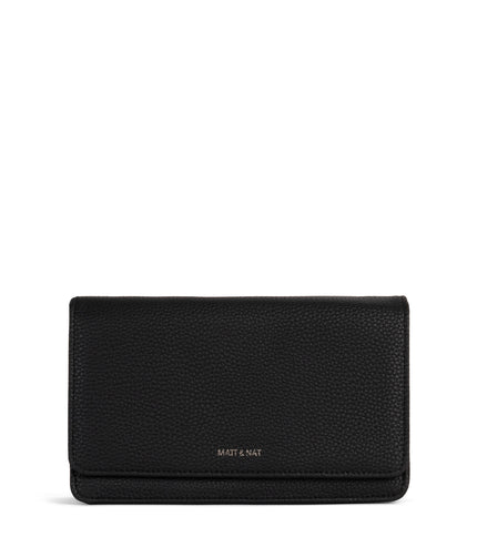 BEE Vegan Crossbody Bag - Grain | Color: Black - variant::black