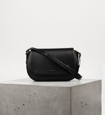 AGATHE Vegan Crossbody Bag - UPPEAL™ | Color: Black - variant::black