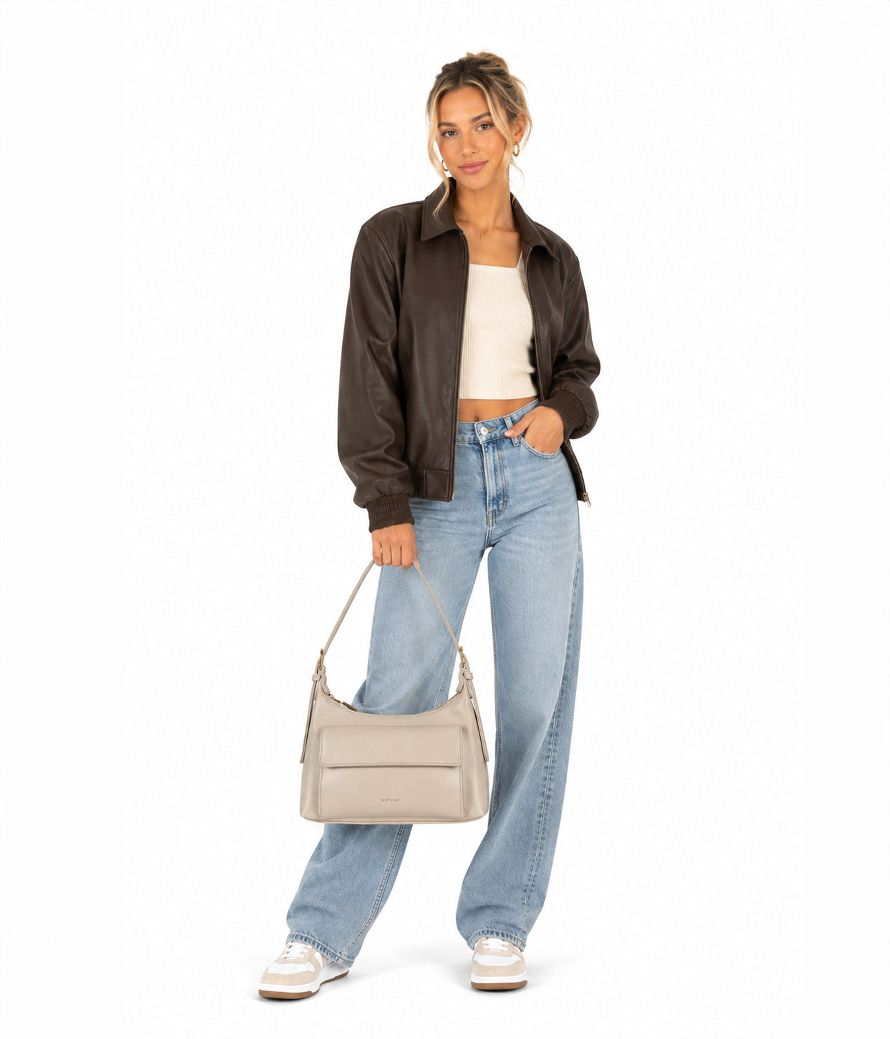 BEL Vegan Shoulder Bag - Theme | Color: Lunar - variant::lunar