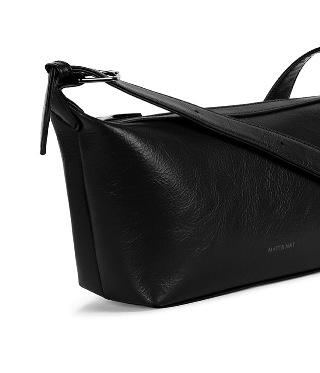 CASTLE Vegan Crossbody Bag - Theme | Color: Black - variant::black