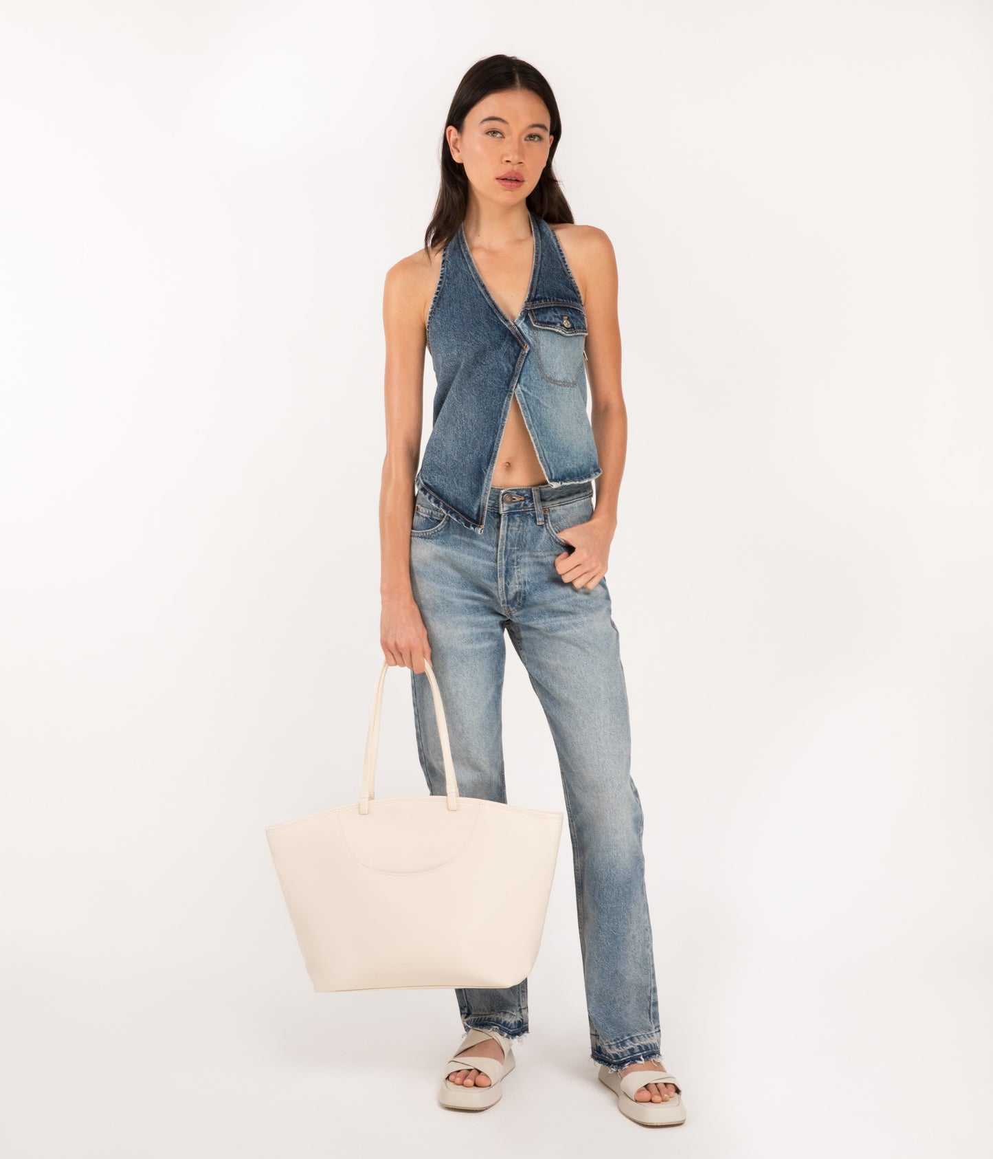 ALLIE Large Vegan Tote Bag - Arbor | Color: Pink - variant::dragonfruit
