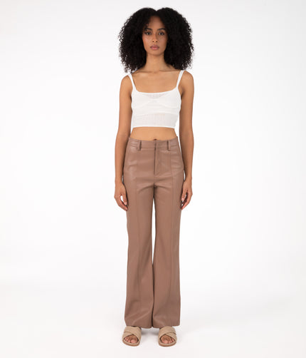 GWEN Women's High-Waisted Vegan Pants | Color: Black - variant::black