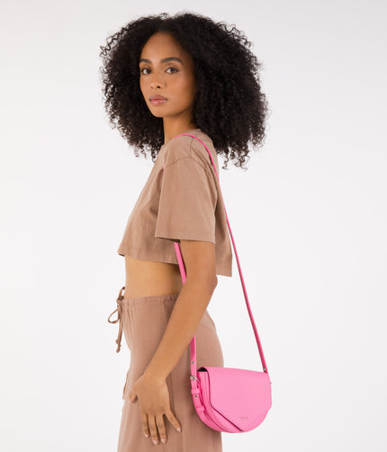 TWILL Vegan Saddle Bag - Purity | Color: Pink - variant::rosebud