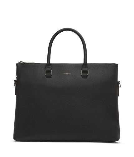 ALBAN Vegan Briefcase - Vintage | Color: Black - variant::black