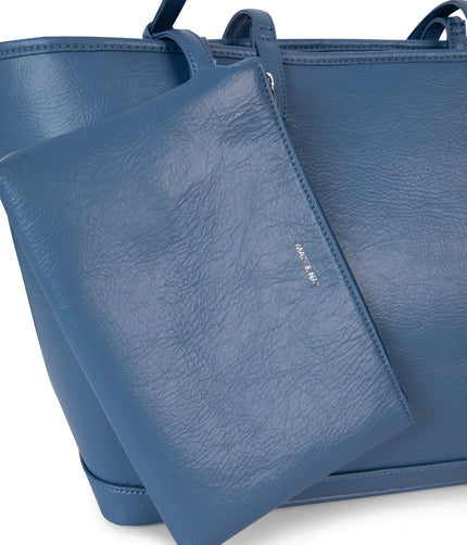 ELIZA Vegan Tote Bag - Theme | Color: Blue - variant::indigo