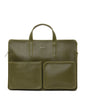 SOREN Vegan Briefcase - Vintage | Color: Green - variant::olive