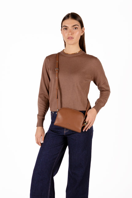 KRISTY Slim Vegan Crossbody Bag - Forum | Color: Rum - variant::rum